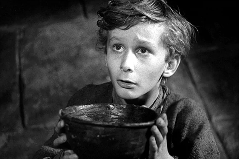 Oliver Twist was poor, but at least he didn’t have to live through the scourge of robo-Mercs ready to kill orphans. Credit: United Artists